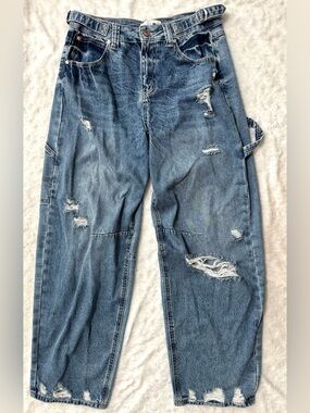FASHION NOVA Distressed Blue baggy carpenter Women’s Jeans